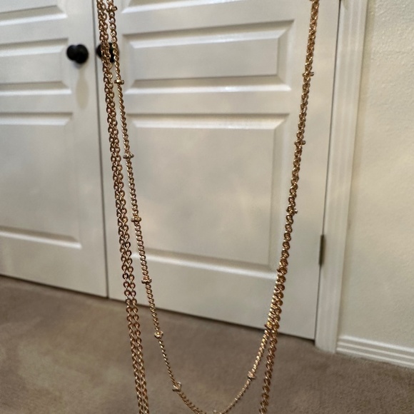 Gold necklace three layers - Picture 5 of 10